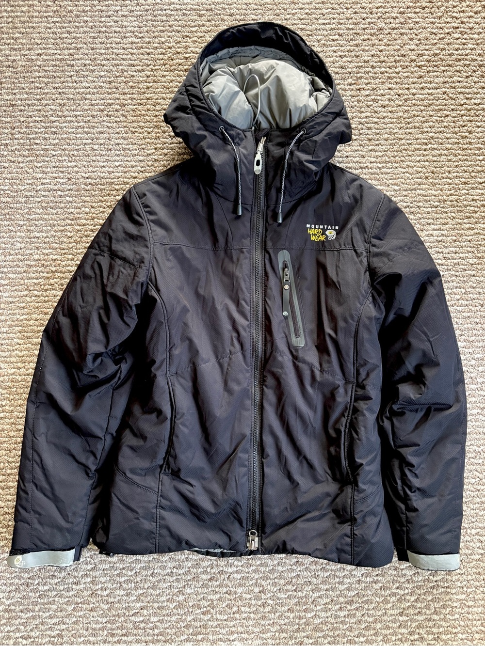 Mountain Hardwear Women’s Black Insulated Hooded Ski Jacket XS